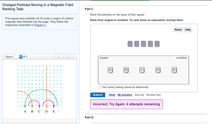 Rank the particles on the basis of their speed